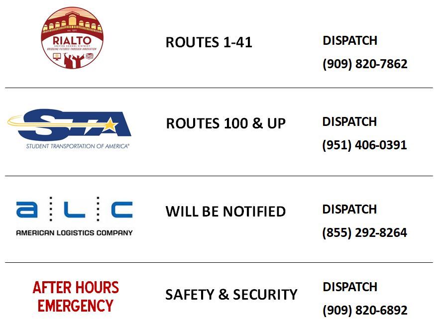 Transportation Contacts
